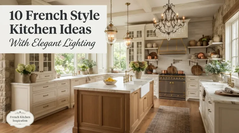 10 French Style Kitchen Ideas with Elegant Lighting