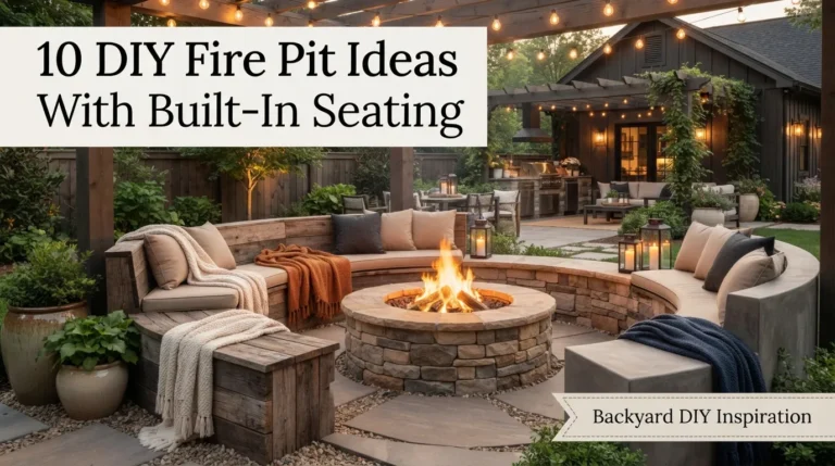 10 DIY Fire Pit Ideas with Built-In Seating