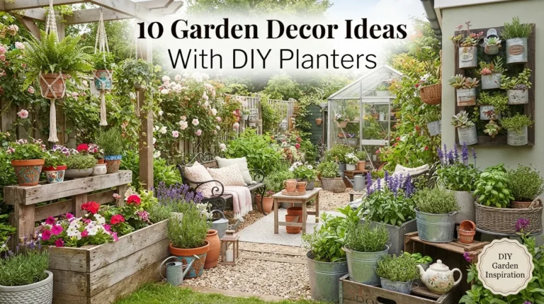 10 Garden Decor Ideas with DIY Planters