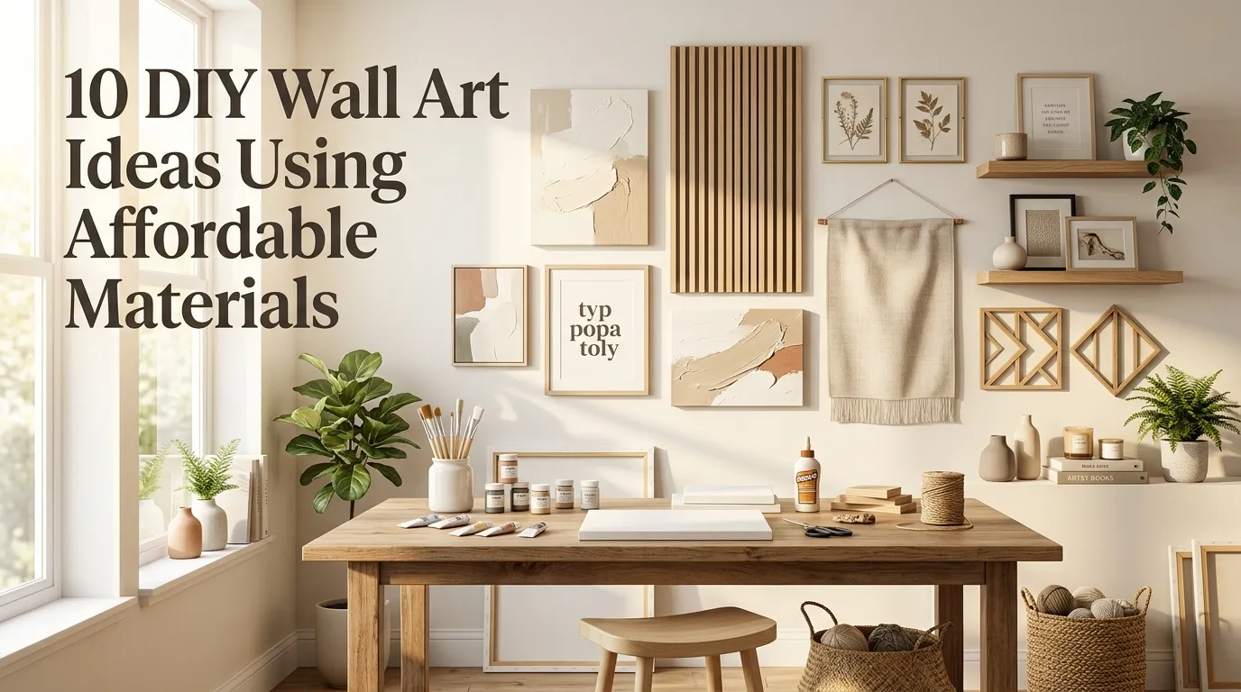 10 DIY Wall Art Ideas Using Affordable Materials
