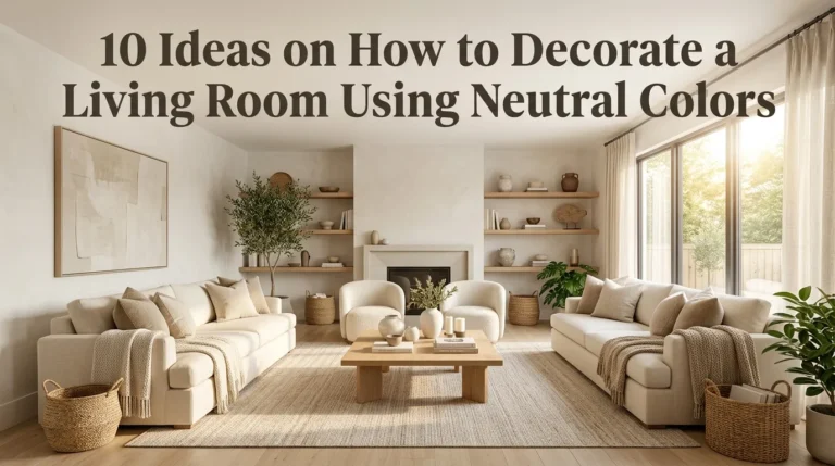 10 Ideas on How to Decorate a Living Room Using Neutral Colors