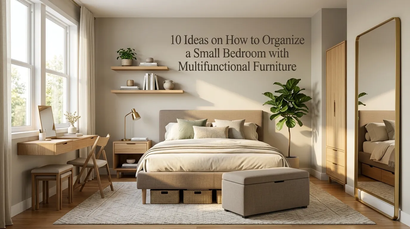 10 Ideas on How to Organize a Small Bedroom with Multifunctional Furniture