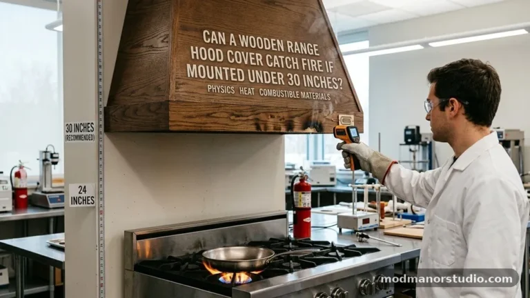Can a Wooden Range Hood Cover Catch Fire If Mounted Under 30 Inches?