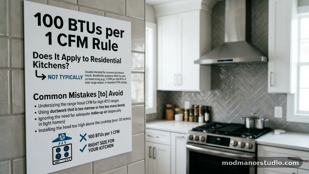 Common Mistakes to Avoid - The 100 BTUs per 1 CFM Rule: Does It Apply to Residential Kitchens?