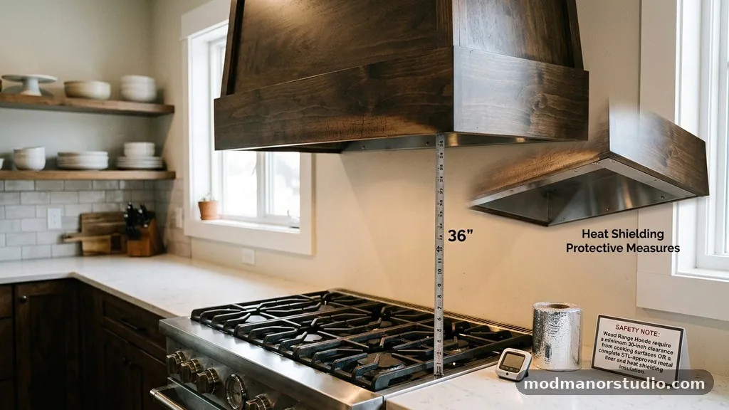 Heat Shielding and Protective Measures - Can a Wooden Range Hood Cover Catch Fire If Mounted Under 30 Inches?