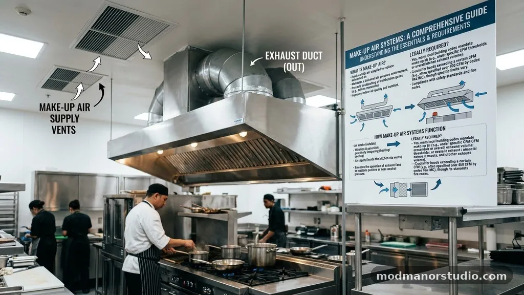 How Make-Up Air Systems Function - What Is Make-Up Air and Is It Legally Required for Hoods Over 400 CFM?