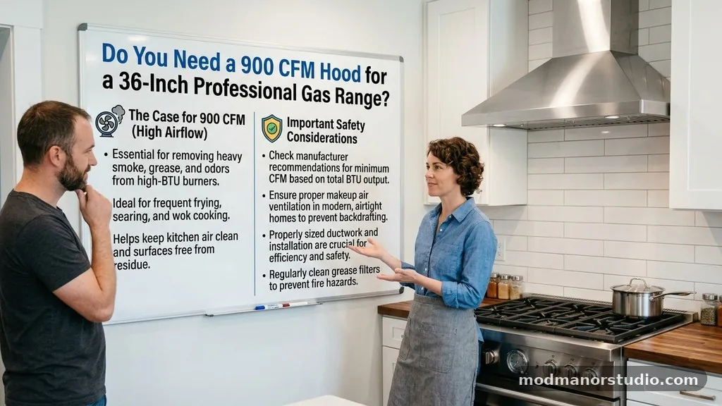 Important Safety Considerations - Do You Need a 900 CFM Hood for a 36-Inch Professional Gas Range?