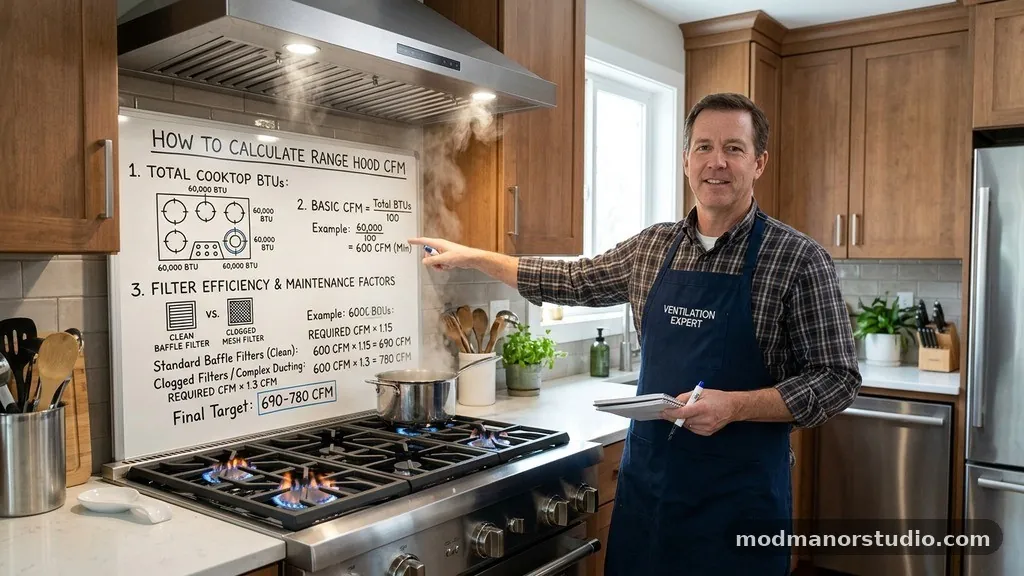 Maintenance and Filter Efficiency - How to Calculate Range Hood CFM Based on Total Gas Cooktop BTUs