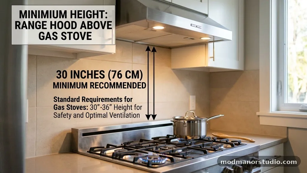 Standard Requirements for Gas Stoves - What Is the Minimum Height for a Range Hood Above a Gas Stove?