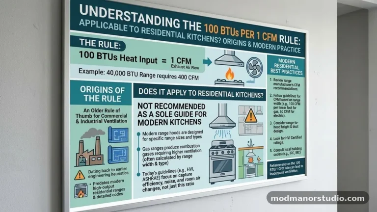 The 100 BTUs per 1 CFM Rule: Does It Apply to Residential Kitchens?