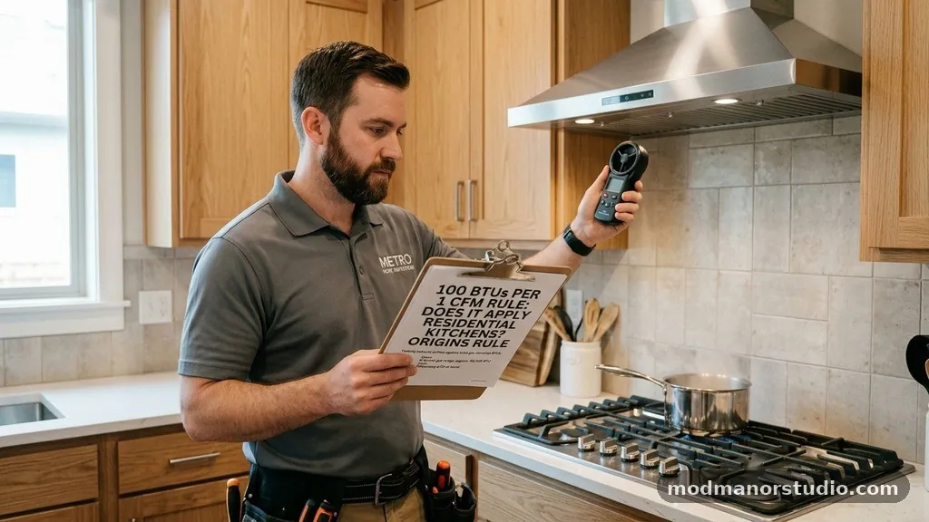 The Origins of the Rule - The 100 BTUs per 1 CFM Rule: Does It Apply to Residential Kitchens?