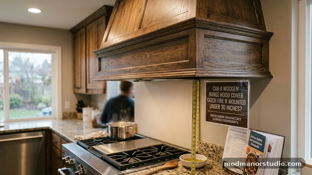 Understanding Manufacturer Clearance Requirements - Can a Wooden Range Hood Cover Catch Fire If Mounted Under 30 Inches?
