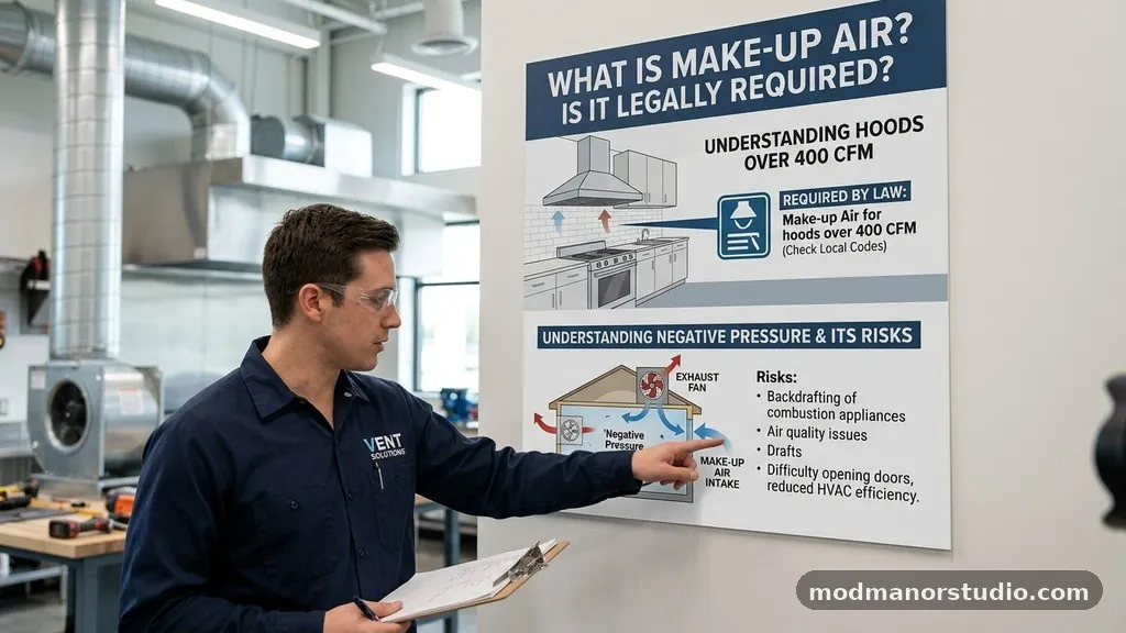 Understanding Negative Pressure and Its Risks - What Is Make-Up Air and Is It Legally Required for Hoods Over 400 CFM?