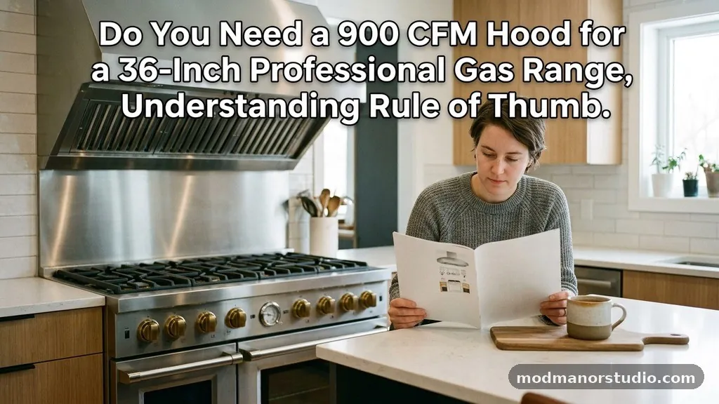 Understanding the Rule of Thumb - Do You Need a 900 CFM Hood for a 36-Inch Professional Gas Range?