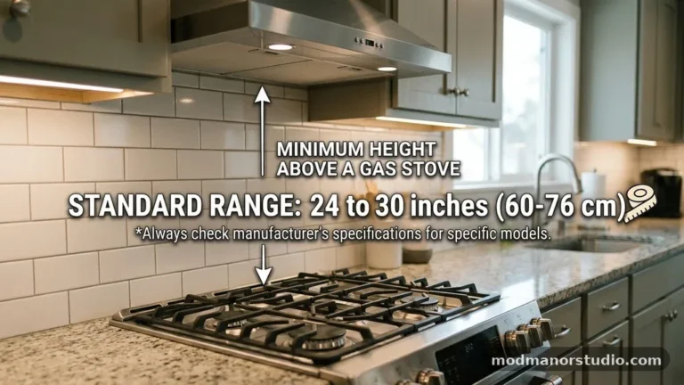What Is the Minimum Height for a Range Hood Above a Gas Stove?