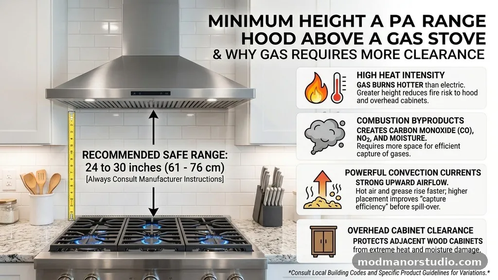Why Gas Ranges Need More Clearance - What Is the Minimum Height for a Range Hood Above a Gas Stove?