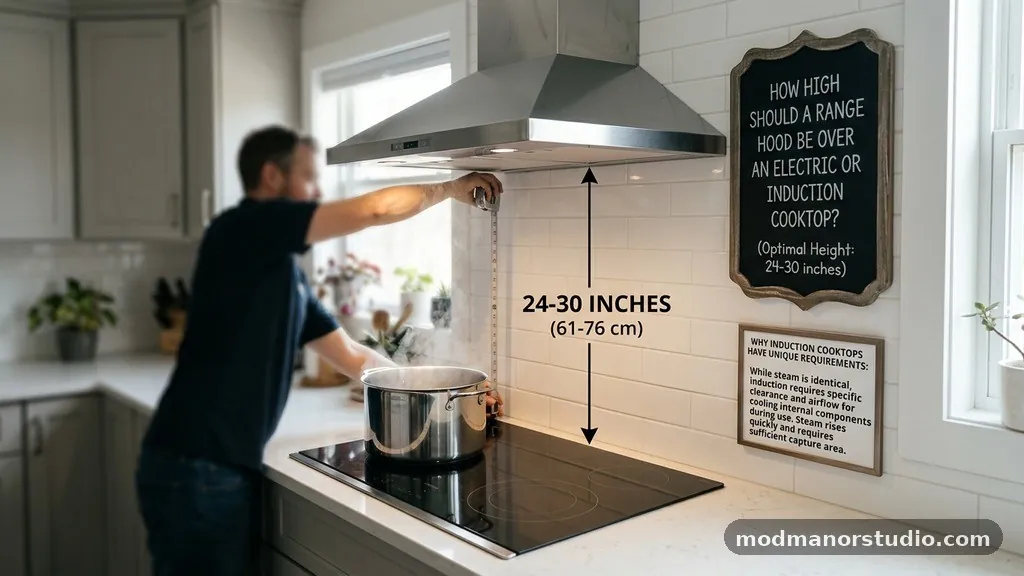 Why Induction Cooktops Have Unique Requirements - How High Should a Range Hood Be Over an Electric or Induction Cooktop?