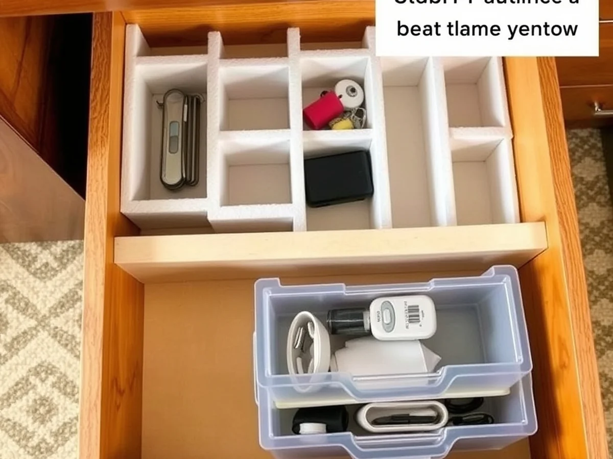 DIY Drawer Inserts Made from Dollar Store Materials - Dollar Store Closet Organization Ideas