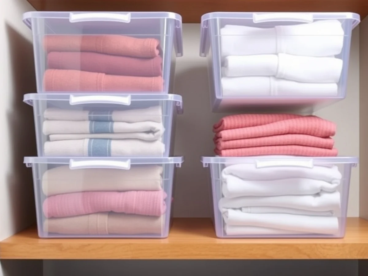 Dollar Store Clear Acrylic Bins - Dollar Store Closet Organization Ideas