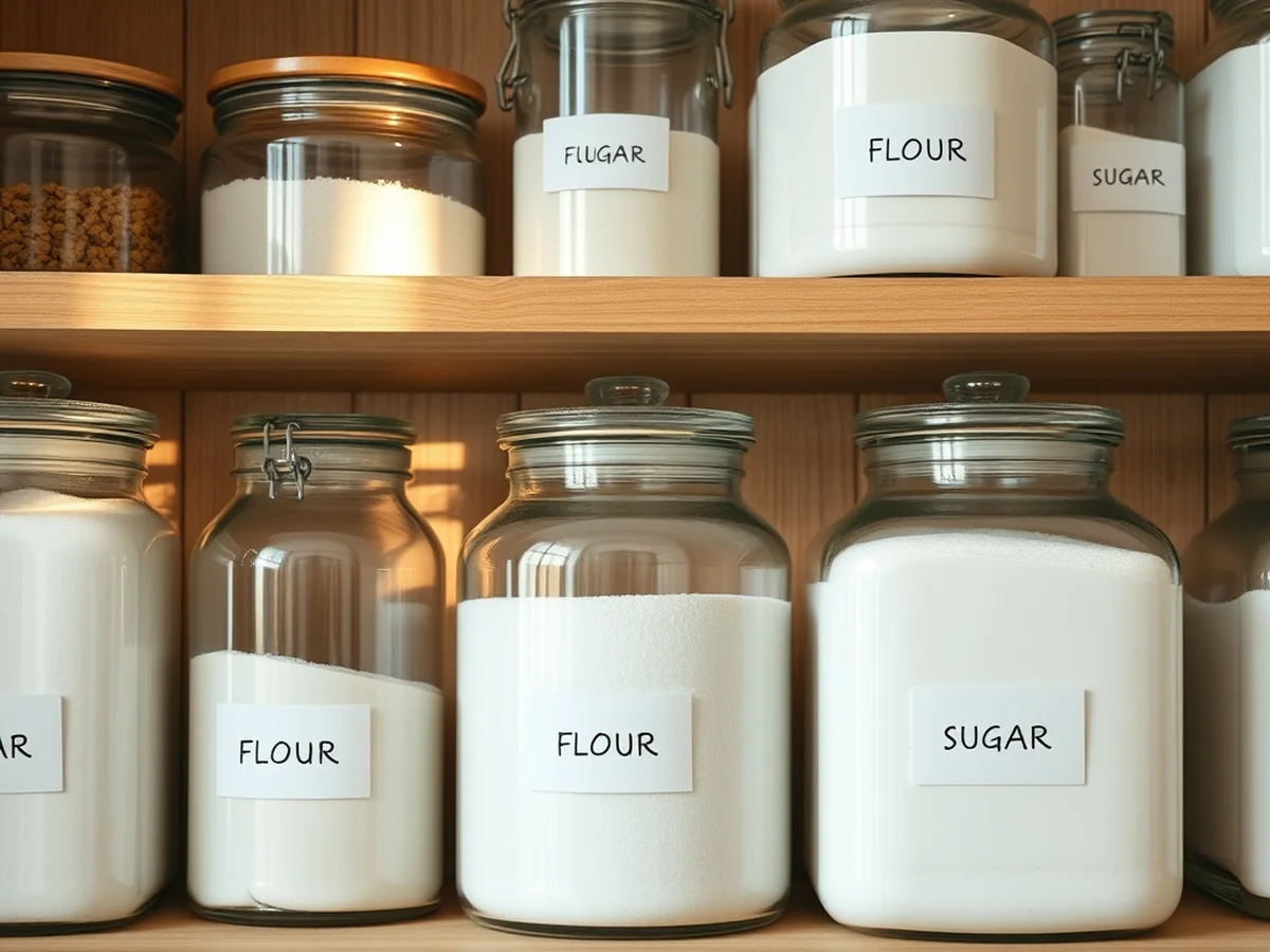 Aesthetic Labeling and Dry Food Preservation - Dollar Store DIY Pantry Organization Ideas
