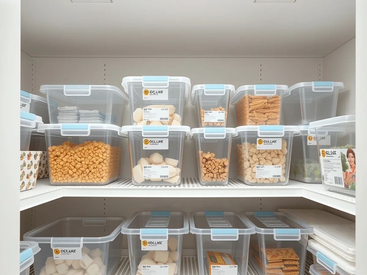 Dollar Store Plastic Bin Safety Checks - Dollar Store DIY Pantry Organization Ideas