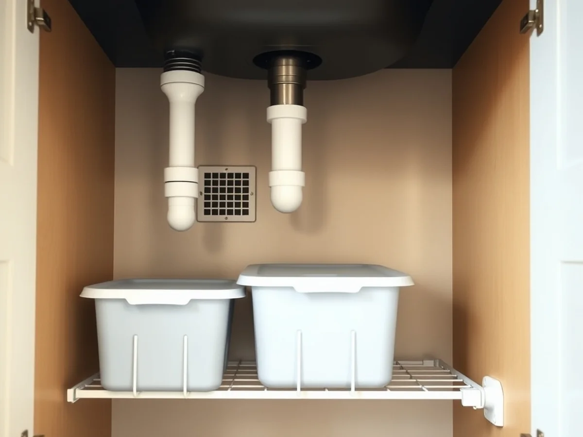 Under-Sink Management and Moisture Prevention - Dollar Store Kitchen Organization